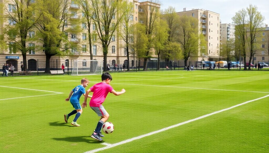 Лучшие детские футбольные площадки города: обзор и советы - иллюстрация