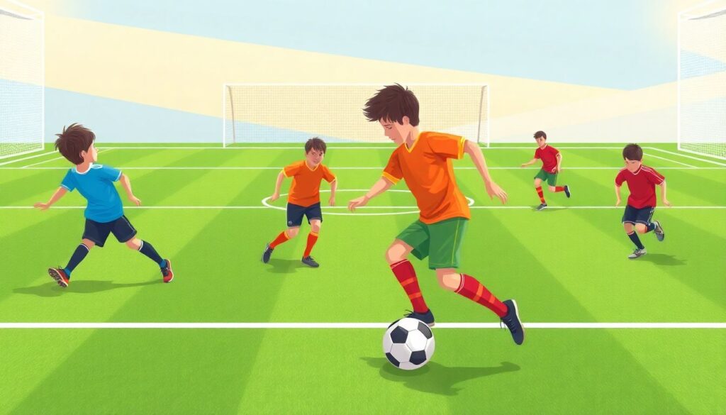 Как развивать реакцию и скорость реакции у детей на поле - иллюстрация